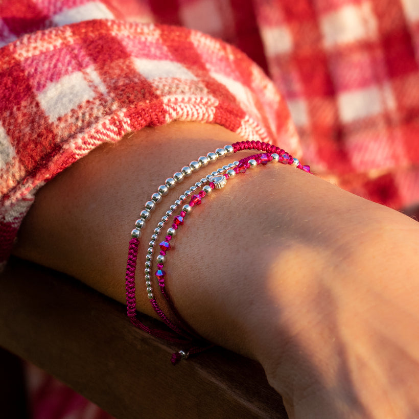 Cordel-Armbänder mit Silber925 Perlen
