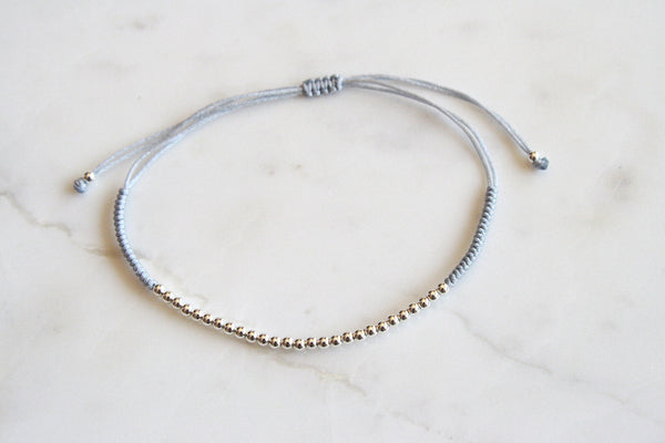 Cordel-Armband mit Silber925 Perlen