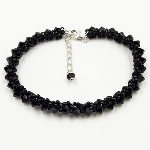 Armband "Delight S" Glitzerschwarz
