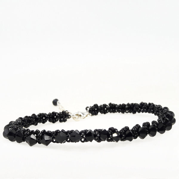 Armband "Delight S" Glitzerschwarz