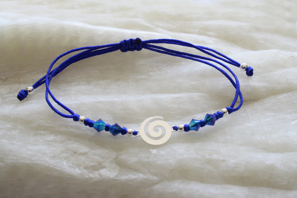 Cordel-Armband Muschel-Spirale