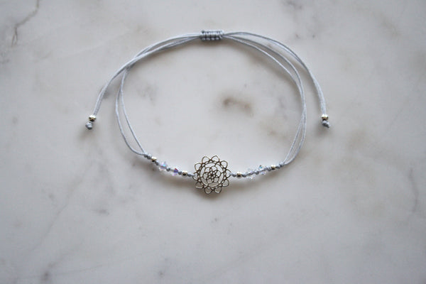 Cordelarmband Herz-Mandala