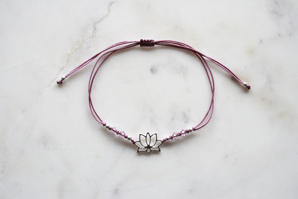 Cordelarmband Lotus