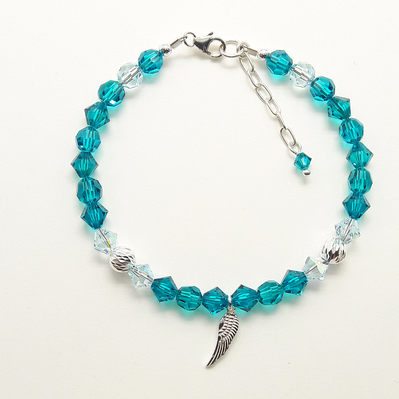 Armband - Kollektion Engelsflügel, türkisblau