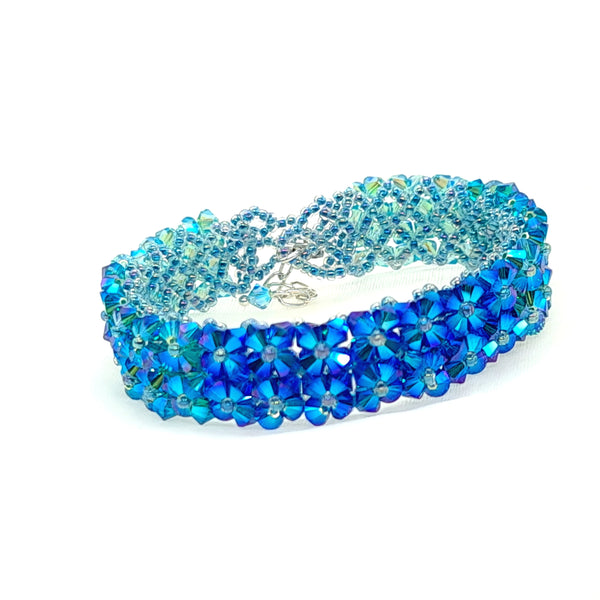 Armband Delight L, Blau-Türkis