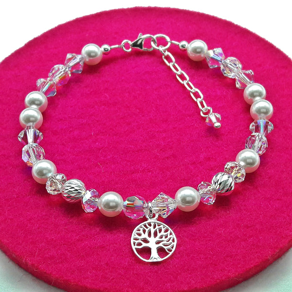 Armband - Kollektion Baum des Lebens, crystalwhite