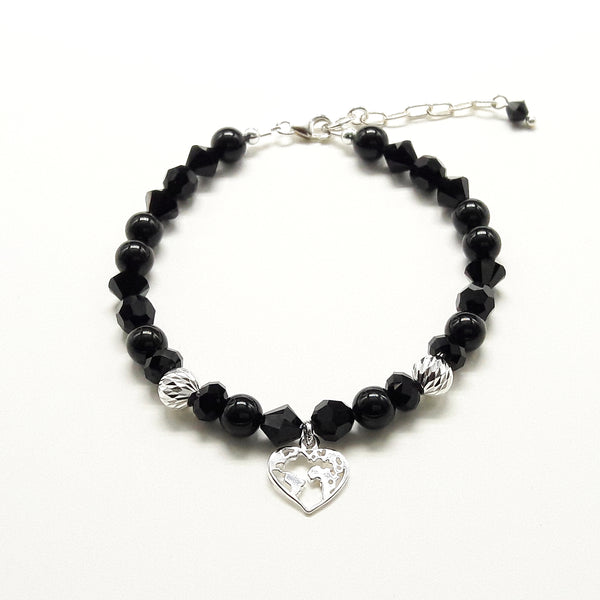Armband - Kollektion "World",Glitzerschwarz